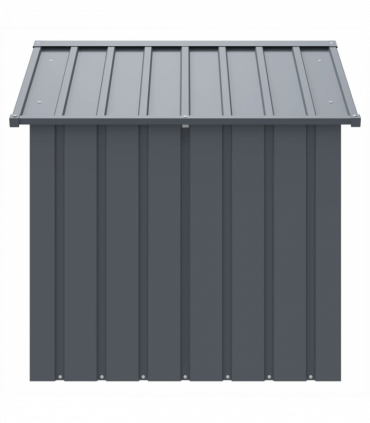 vidaXL Dog House with Roof Black 117x103x102 cm Galvanised Steel