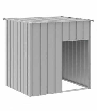 vidaXL Dog House with Roof Light Grey 110x103x109 cm Galvanised Steel
