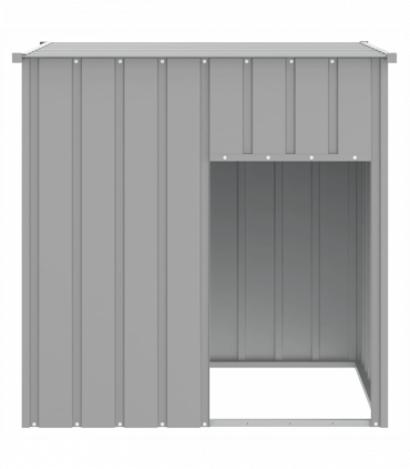 vidaXL Dog House with Roof Light Grey 110x103x109 cm Galvanised Steel