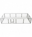 vidaXL Dog Playpen 12 Panels Steel 80x60 cm Black