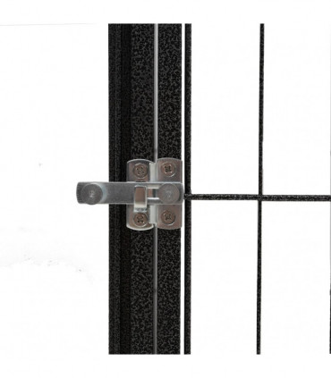 vidaXL Dog Playpen 4 Panels Black 100x50 cm Powder-coated Steel