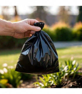 vidaXL Dog Poop Bags 750 pcs Black 30x20 cm PE