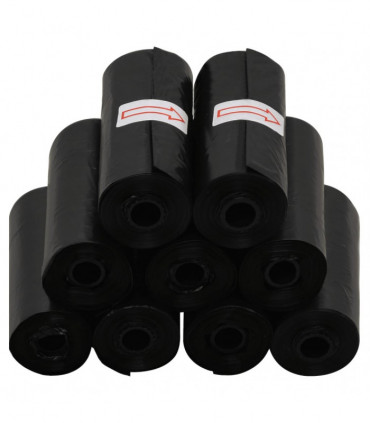 vidaXL Dog Poop Bags 750 pcs Black 30x20 cm PE