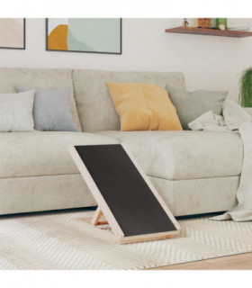 vidaXL Dog Ramp Grey 70x35 cm Solid Wood Fir