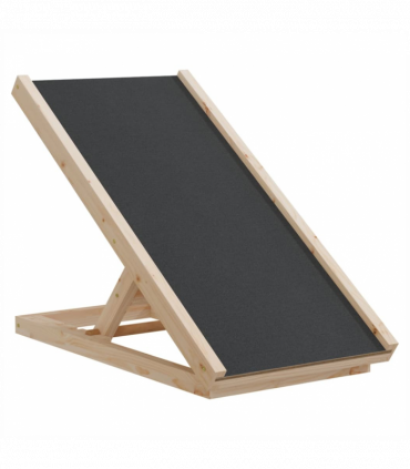 vidaXL Dog Ramp Grey 70x35 cm Solid Wood Fir