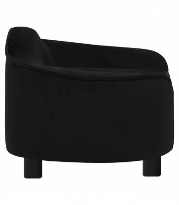 vidaXL Dog Sofa Black 67x47x36 cm Plush