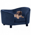 vidaXL Dog Sofa Blue 69x49x40 cm Plush