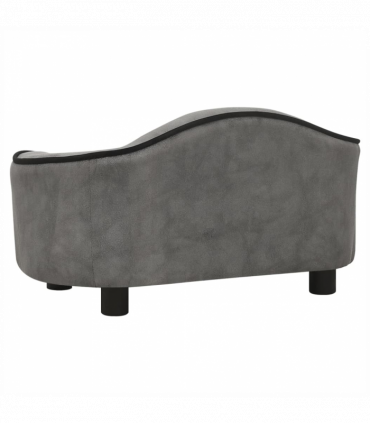 vidaXL Dog Sofa Grey 67x47x36 cm Plush