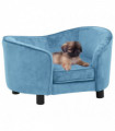 vidaXL Dog Sofa Turquoise 69x49x40 cm Plush