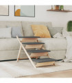 vidaXL Dog Stair Grey 105x47 cm Solid Wood Fir