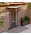 vidaXL Door Canopy Black and Transparent 199x90 cm Polycarbonate