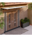 vidaXL Door Canopy Black and Transparent 358.5x90 cm Polycarbonate