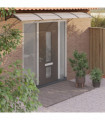 vidaXL Door Canopy Black and Transparent 400x75 cm Polycarbonate