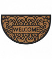 vidaXL Door Mat Half Round 45x75 cm Rubber and Coir