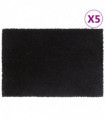 vidaXL Door Mats 5 pcs Black 40x60 cm Tufted Coir