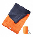 vidaXL Double Sleeping Bag with Pillows for Adults Camping 3-4 Seasons