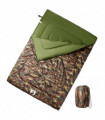 vidaXL Double Sleeping Bag with Pillows for Adults Camping 3-4 Seasons