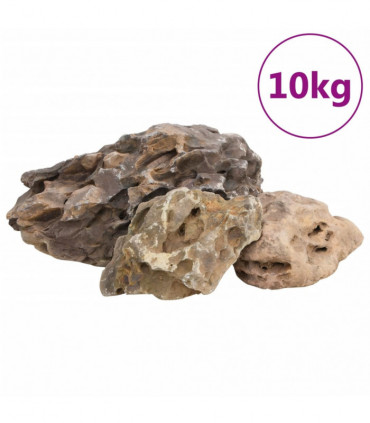 vidaXL Dragon Stones 10 kg Grey 10-40 cm