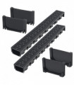 vidaXL Drainage Channels Plastic 2 m