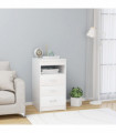 vidaXL Drawer Cabinet White 40x50x76 cm Engineered Wood