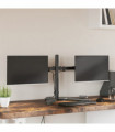 vidaXL Dual Monitor Stand Black Steel VESA 75/100 mm