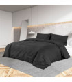 vidaXL Duvet Cover Set Black 260x240 cm Light-weight Microfiber