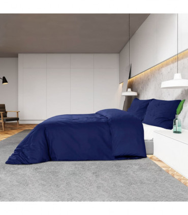 vidaXL Duvet Cover Set Navy Blue 260x220 cm Light-weight Microfiber