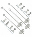 vidaXL Earth Anchors 4 pcs 10x60 cm Galvanised Metal