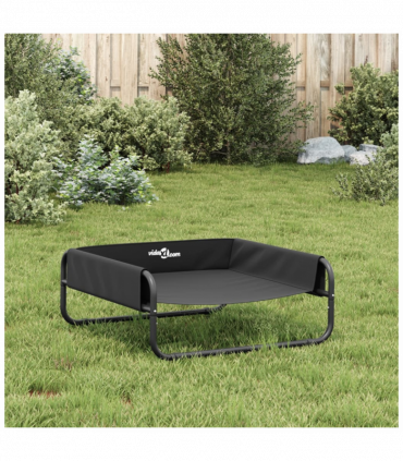 vidaXL Elevated Dog Bed Anthracite Oxford Fabric and Steel