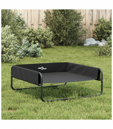 vidaXL Elevated Dog Bed Anthracite Oxford Fabric and Steel