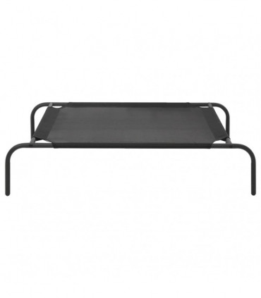 vidaXL Elevated Dog Bed Black S Textilene