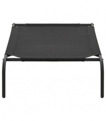 vidaXL Elevated Dog Bed Black S Textilene