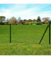 vidaXL Euro Fence Steel 25x1.7 m Green