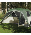 vidaXL Family Tent with Porch 6-Person Green Waterproof