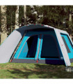 vidaXL Family Tent with Porch 9-Person Blue Quick Release