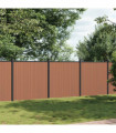 vidaXL Fence Panel Brown 526x186 cm WPC
