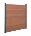vidaXL Fence Panel Set Brown 180x186 cm WPC