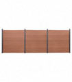 vidaXL Fence Panel Set Brown 526x186 cm WPC