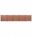 vidaXL Fence Panel Set Brown 872x186 cm WPC