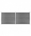 vidaXL Fence Panel Set WPC 353x146 cm Grey