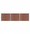 vidaXL Fence Panel Set WPC 526x146 cm Brown