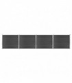 vidaXL Fence Panel Set WPC 699x146 cm Grey