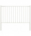 vidaXL Fence Panel with Posts Powder-coated Steel 1.7x0.75 m White