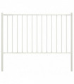 vidaXL Fence Panel with Posts Powder-coated Steel 1.7x1.25 m White