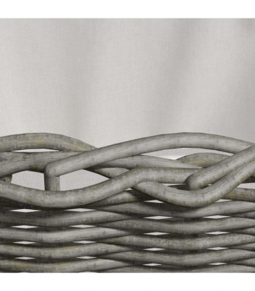 vidaXL Firewood Basket with Carrying Handles 60x40x28 cm Grey Willow