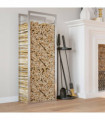 vidaXL Firewood Rack 50x28x132 cm Stainless Steel
