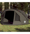 vidaXL Fishing Tent 4-Person Brown Waterproof