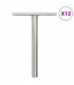 vidaXL Floating Shelf Brackets 12pcs Invisible Ø10x100 mm Carbon Steel