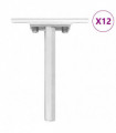vidaXL Floating Shelf Brackets 12pcs Invisible Ø12x100 mm Carbon Steel