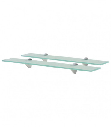 vidaXL Floating Shelves 2 pcs Glass 60x10 cm 8 mm